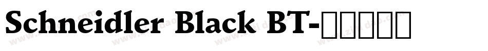 Schneidler Black BT字体转换